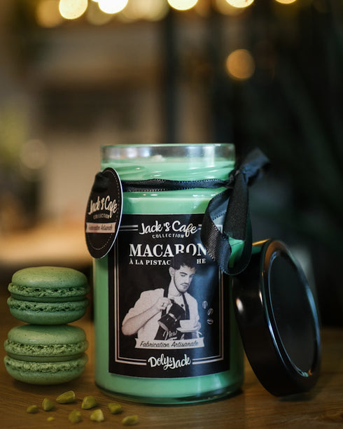 Bougie Macaron à la Pistache